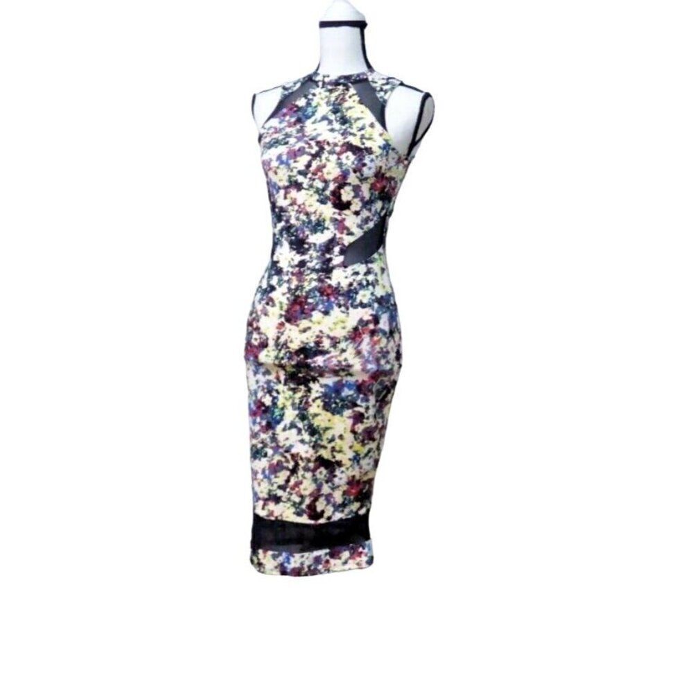 $59.00 Material Girl Junior’s Sleeveless Floral Print Bodyco, Multi, Size S - Picture 5 of 14
